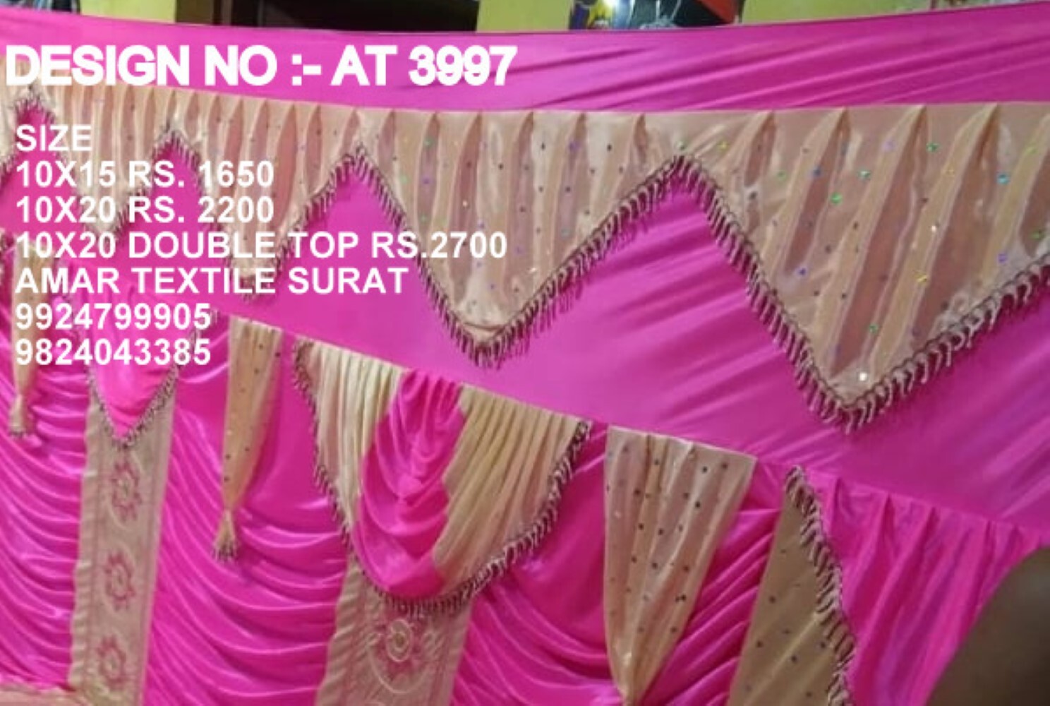 Quick Dry Wedding Decoration Parda