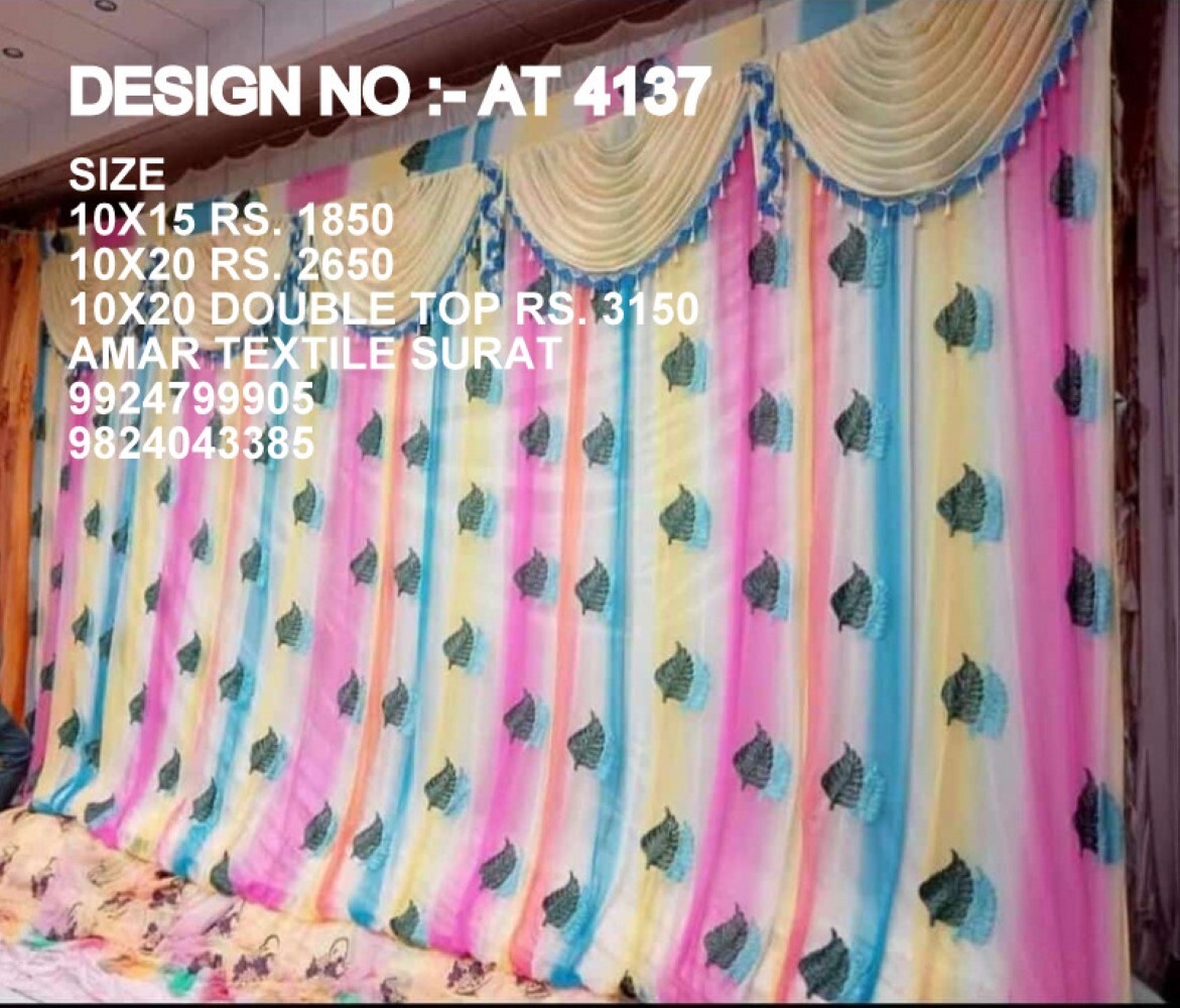 Wedding Parda Design - Full Size Cotton Blend Decoration | Quick Dry, Washable, Strong, Plain & Printed Patterns, Available In All Colors