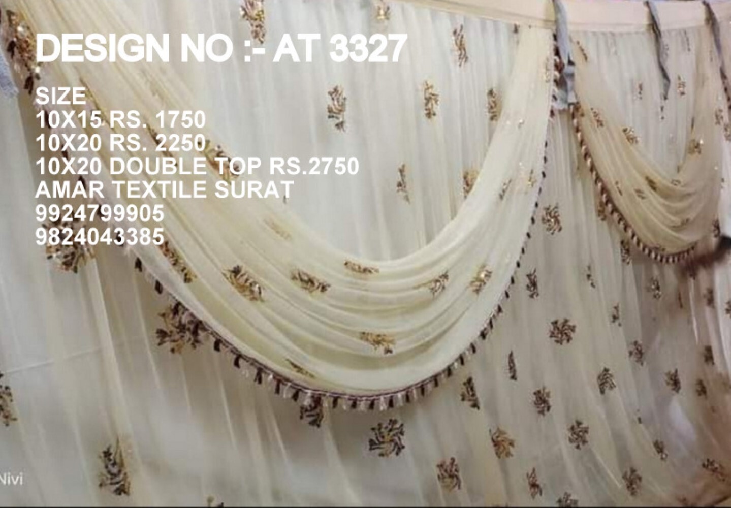 Sidewall Decorative Parda - Attributes: Quick Dry