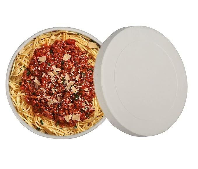 350ml White Paper Tub (W) Lid - 100% Natural Paper, Leak Proof, Eco Friendly , Sturdy Lids For Hot & Cold Food, Perfect For Events & Everyday Use
