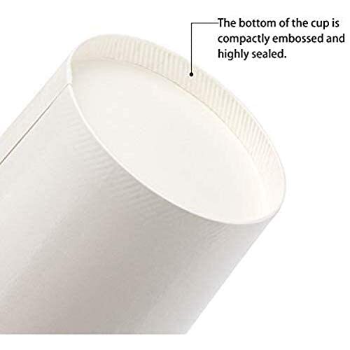 750ml White Paper Tub (W) Lid - 100% Natural, Biodegradable Paper, White Color, Leak Proof Design, Sturdy & Moisture Resistant Lids For Eco-friendly Usage