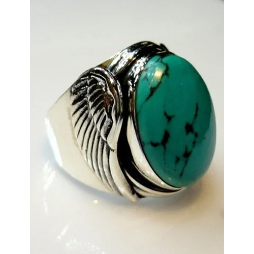Designer Turquoise Ring - Shape: Round