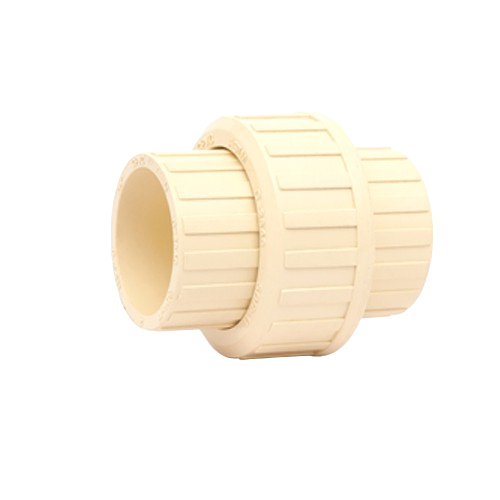Union Fittings - PVC Material, Round Shape, Classic White Color | Ideal for Socket Joint Connections in Plumbing and Irrigation