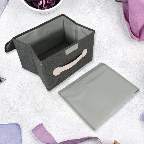 Small Foldable Storage Box With Lid And Handles