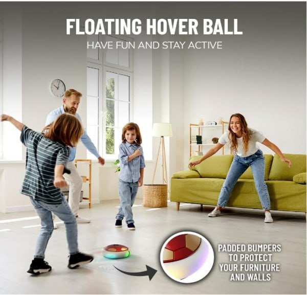 Hover Football With Colorful Flashlight
