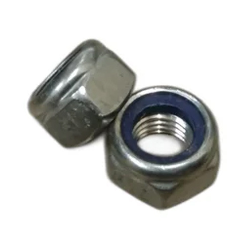 SS 304 Nylock Nut 12mm - Stainless Steel, 12 mm , Silver Color, Polished Surface, Corrosion Resistant, Round Shape, Box Packaging
