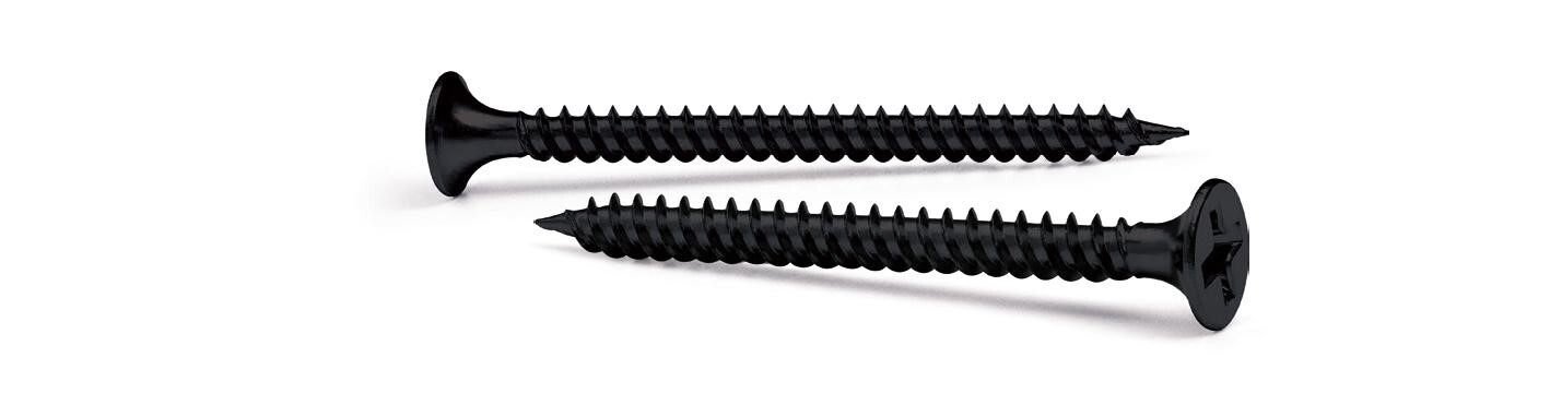 Screw Black - Stainless Steel, 3x1 Inches, Matte Finished, Zinc Coated | Durable, Reliable Fastening For Home, Office, Industry Applications