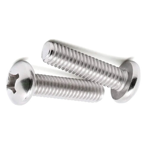 Stainless Steel Machine Screws - 2x6 Mm Diameter, Round Head Style | Grade 202, 304, 316, Industrial Application