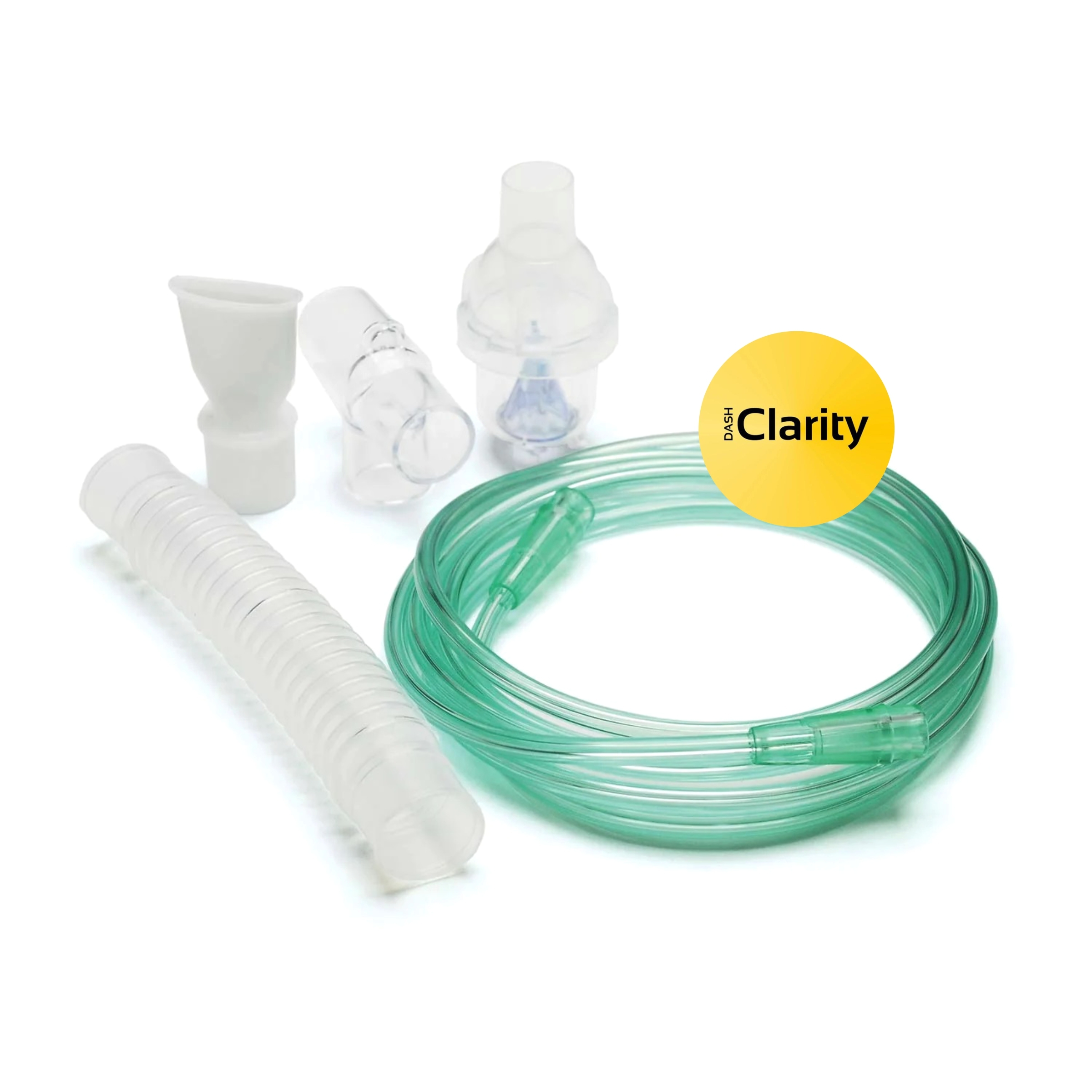 Nebulizer With T Piece Kit - Plastic, Transparent | Universal Compatibility, Ergonomic Design, Efficient Aerosolization