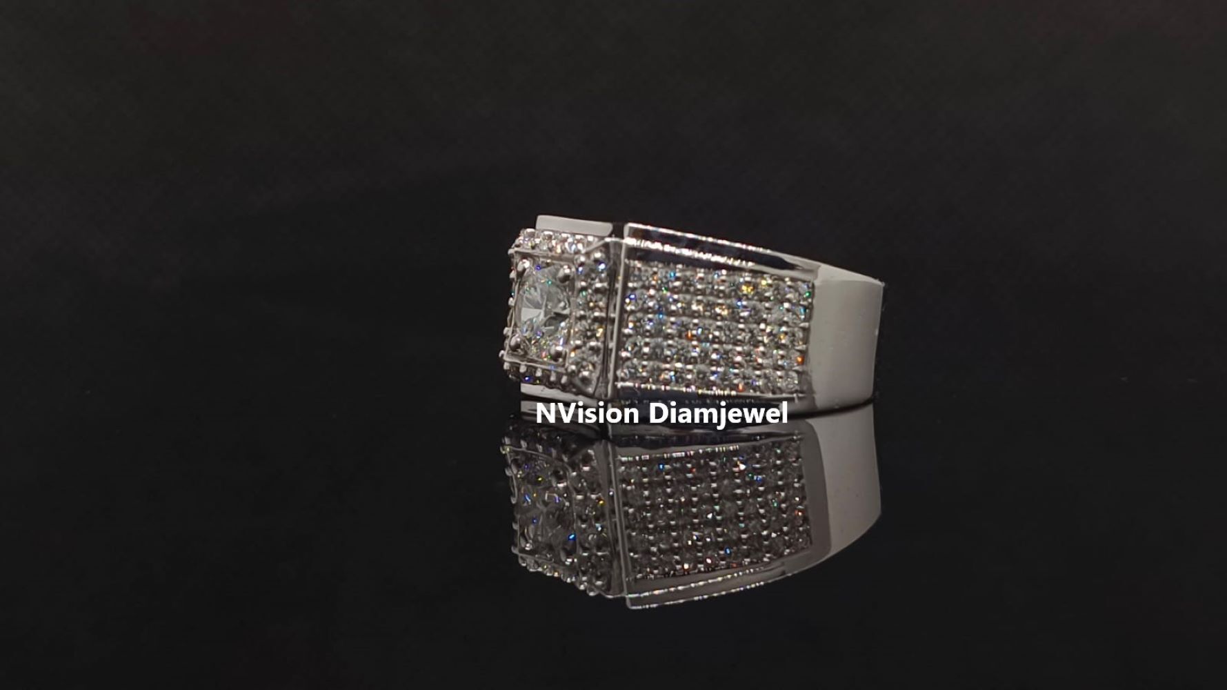 White Gold Lab Grown Solitaire Stackable Shank Diamond Ring Diamond Carat Weight: 2.73 Carat