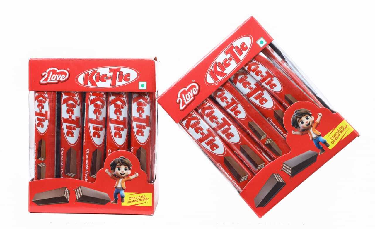 Kic - Tic Waffer - Chocolate Flavor Stick | Eggless Composition, 12-month Shelf Life
