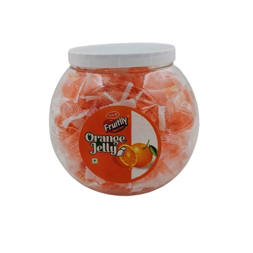 Orange Jelly - Solid Pieces with Real Orange Flavor | Eggless, Vegetarian, 8 Months Shelf Life, Citrus Burst