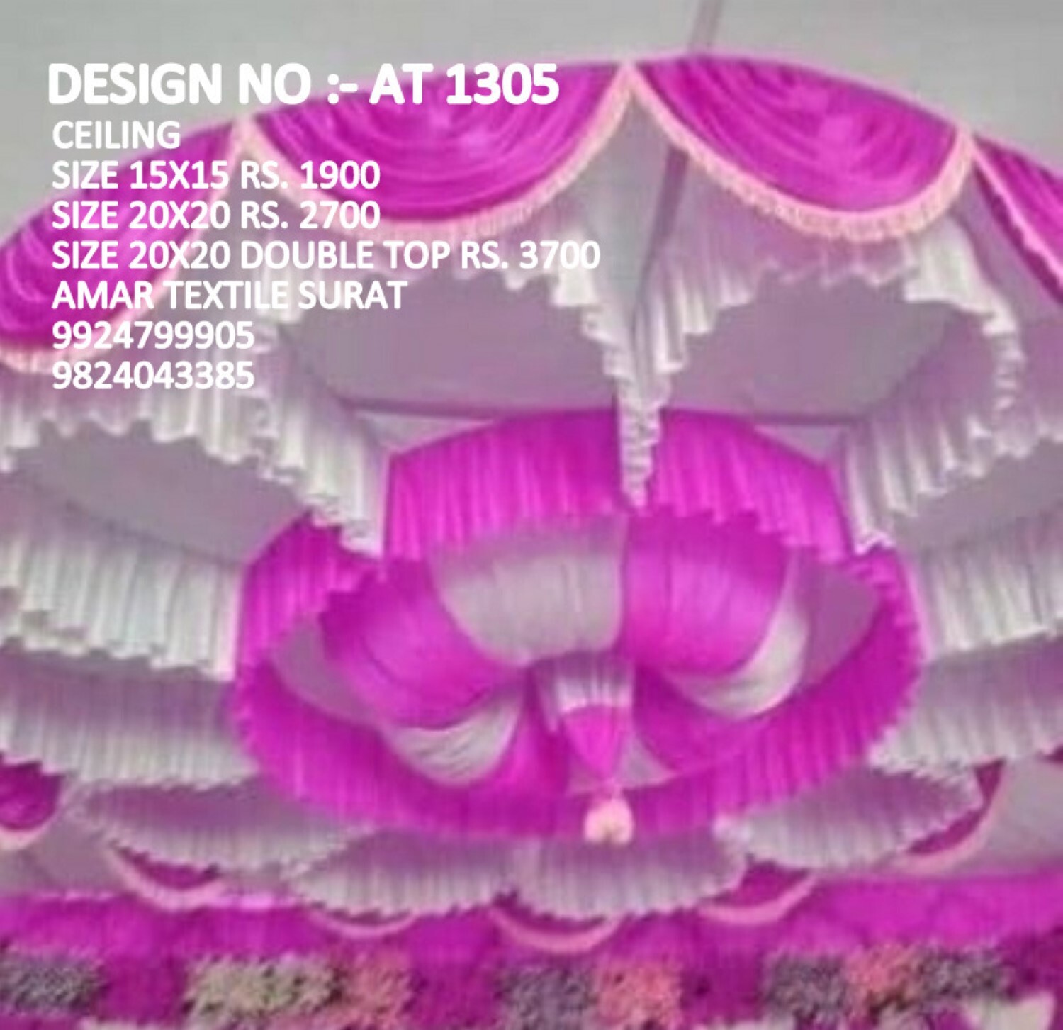Tent Decoration Fabrics - Good Quality, Full Size | Quick Dry, Washable, Strong, Super Width, Various Colors Available, Embroidered & Plain Patterns
