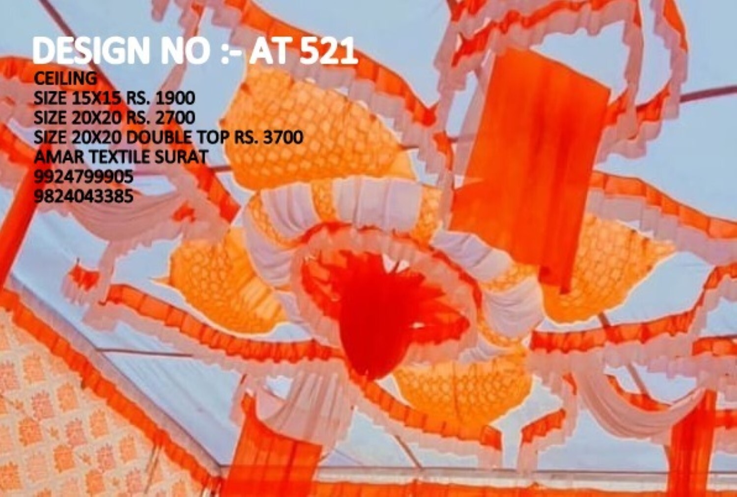 Tent Decoration Fabrics - Good Quality, Full Size | Quick Dry, Washable, Strong, Super Width, Various Colors Available, Embroidered & Plain Patterns