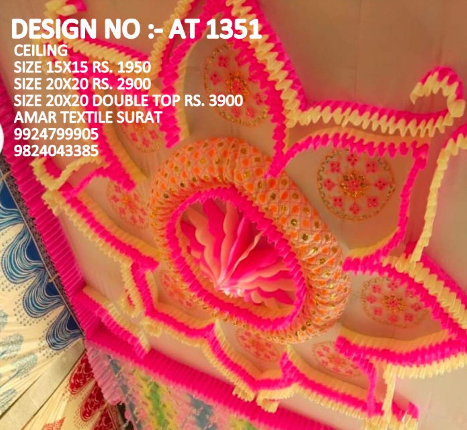Washable Mandap Ceiling Decorations