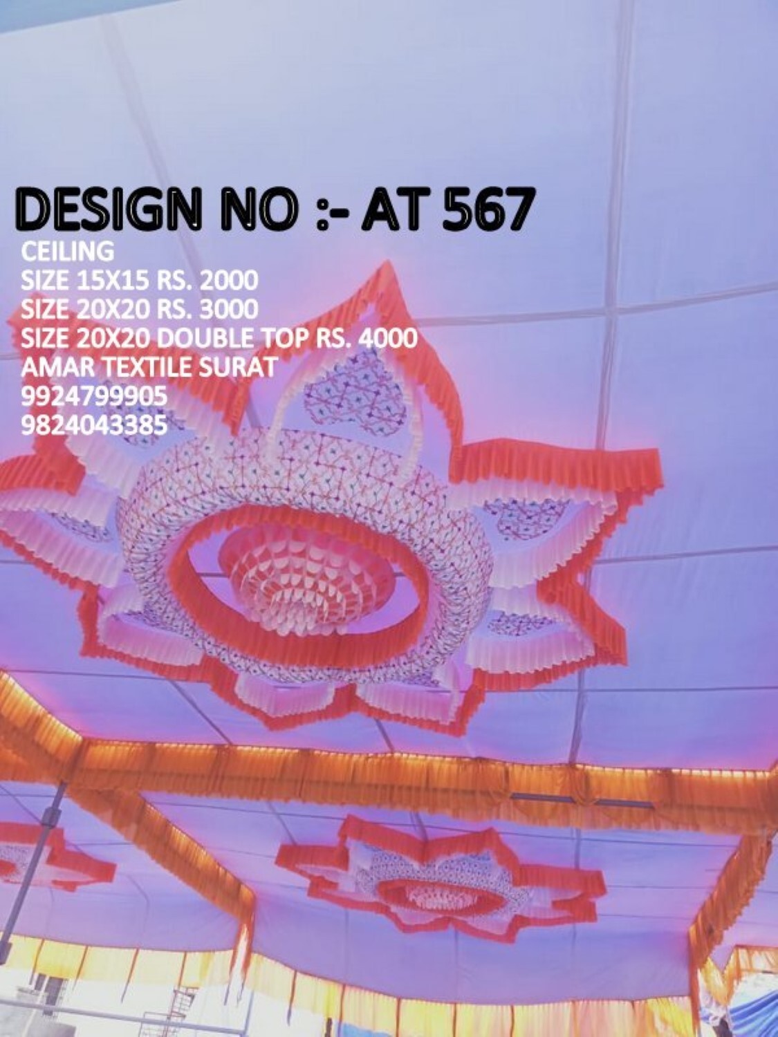 Quick Dry New Ceiling Mandap Decoration