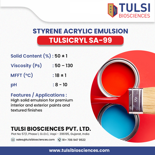 TULSICRYL SA-99 - STYRENE ACRYLIC EMULSIONS