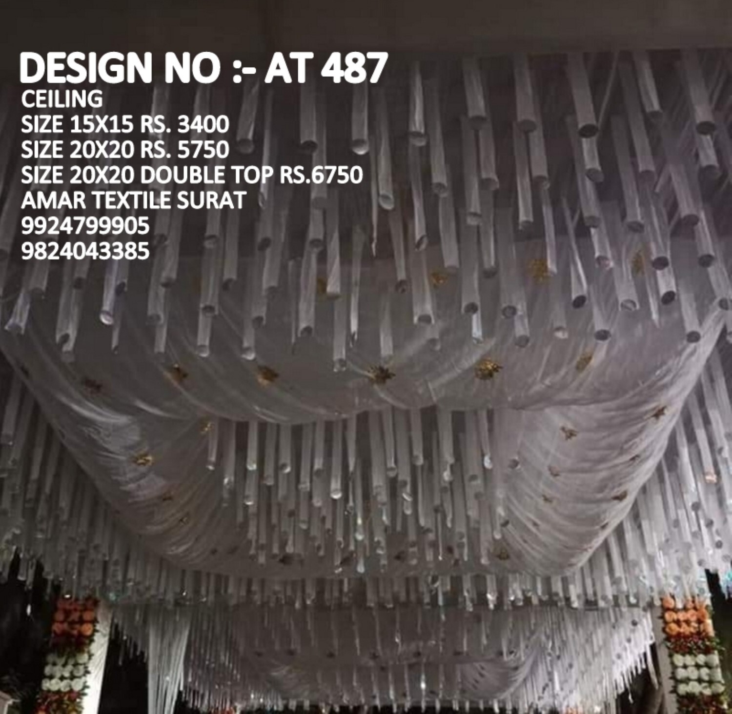Ceiling Wedding Decoratives - Good Quality Fabric, Full Length, Super Width | Quick Dry, Washable, Strong, Versatile For Events And Festivals