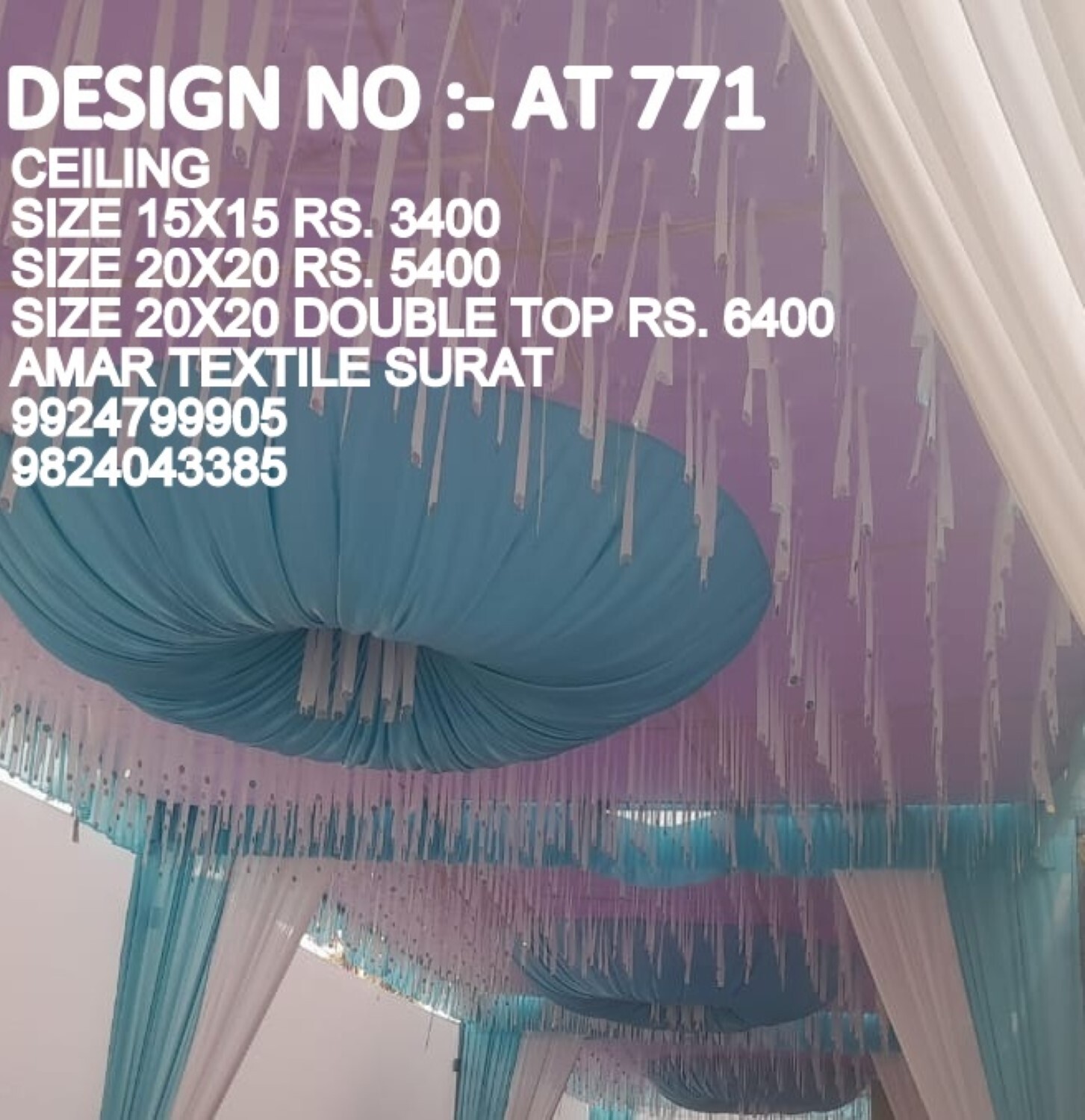 Ceiling Wedding Decoratives - Good Quality Fabric, Full Length, Super Width | Quick Dry, Washable, Strong, Versatile For Events And Festivals