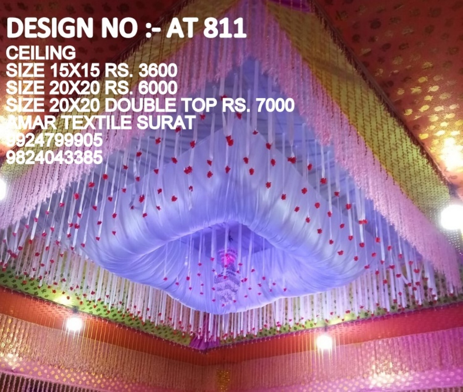 Washable Ceilings Mandap Decoration