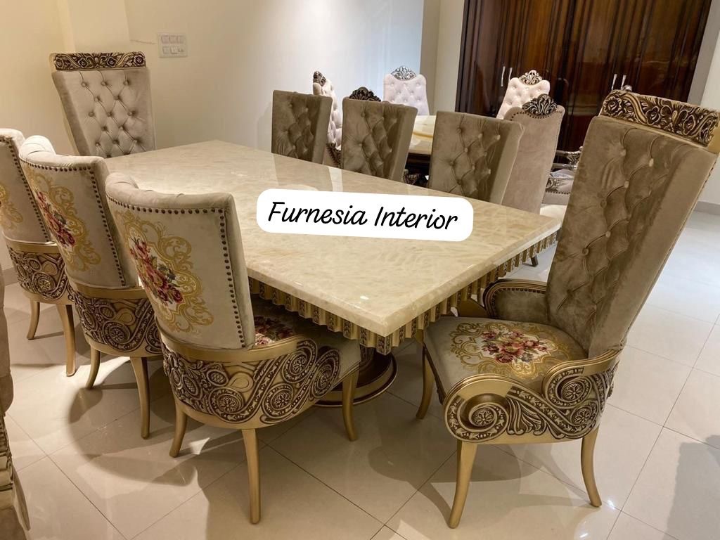 Dining Table Set - Chair Material: Wood