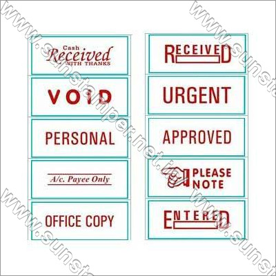 Red Pre Inked Stock Stamp