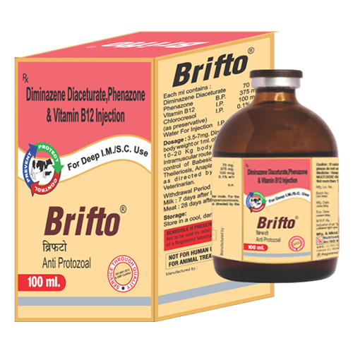 100 Ml Diminazene Diaceturate Phenazone And Vitamin B12 Injection - Physical Form: Liquid