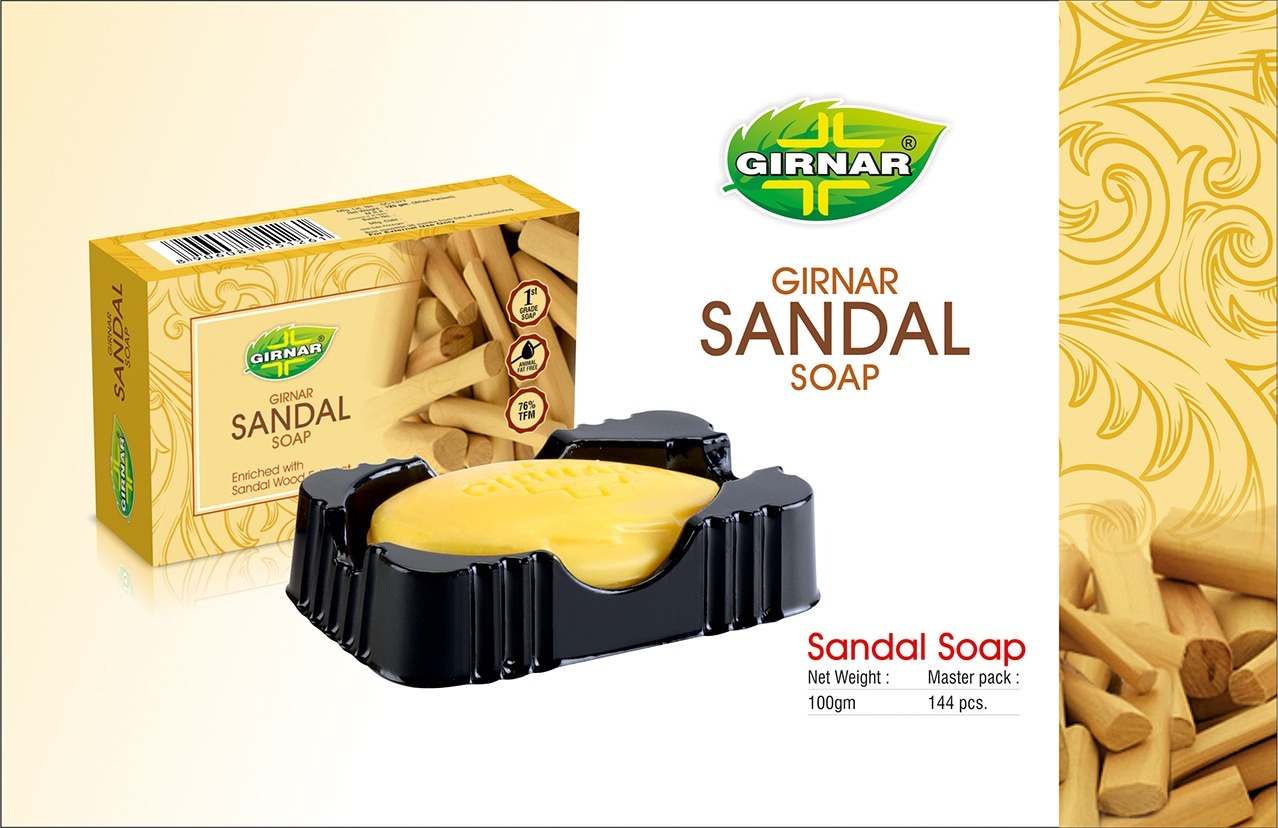 Sandal Soap 500gm (125gm X 4) - Color: Yellow