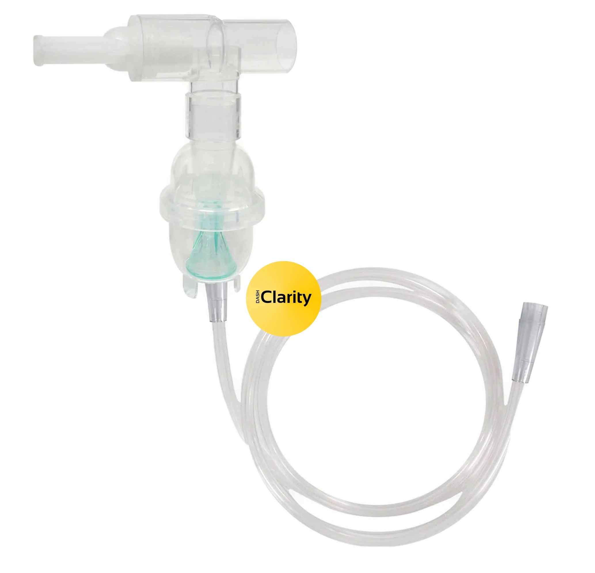 T Nebulizer Piece - Plastic, Manual Operation, White Transparent | Universal Compatibility, Ergonomic Design, Transparent Medicine Chamber, Single-use Options