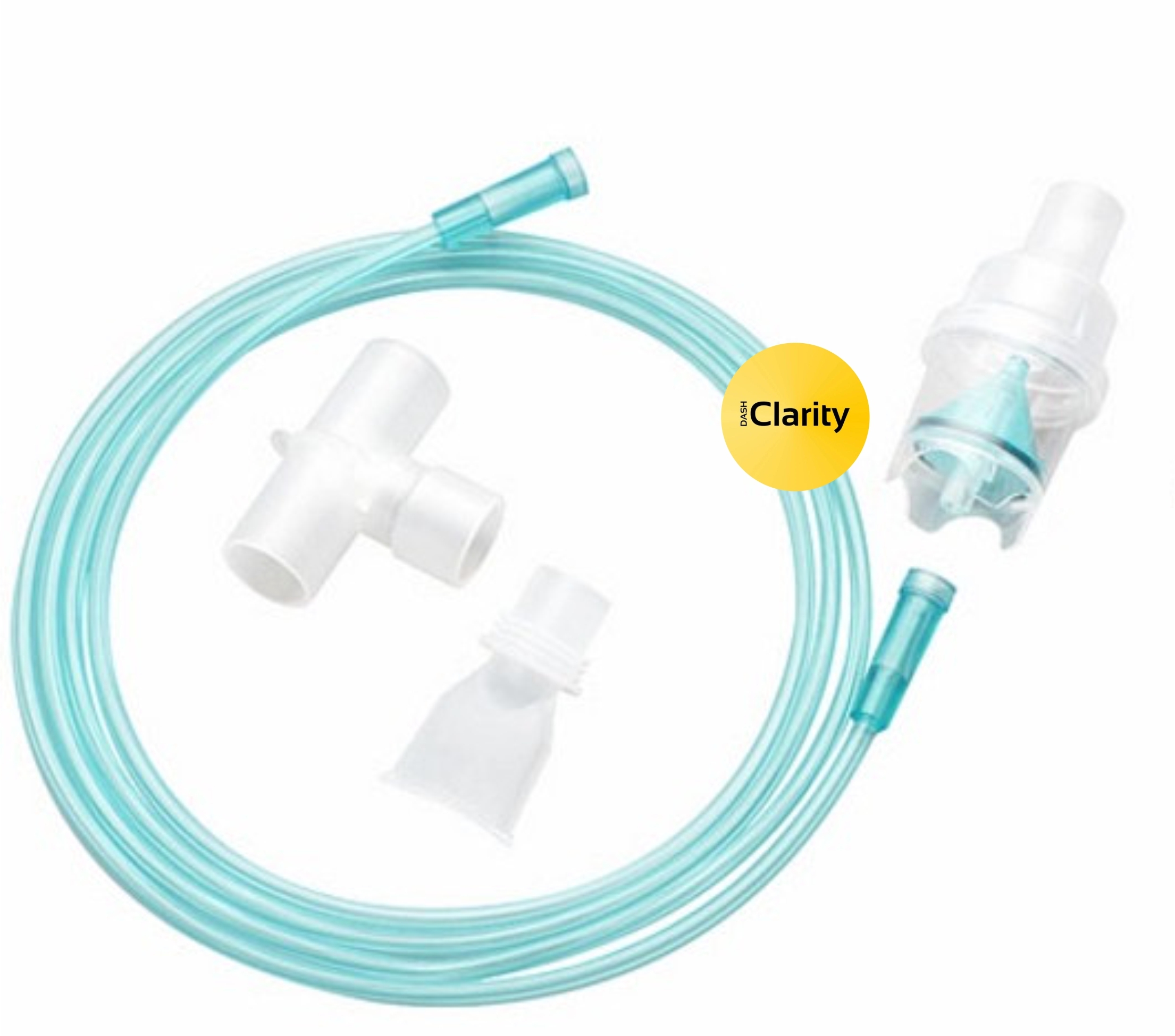 Nebulizer With T Piece - Plastic White Transparent | Universal Compatibility Ergonomic Design Transparent Medicine Chamber Efficient Aerosolization