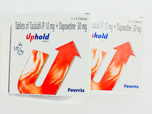 Uphold Tablet - Tadalafil 10mg + Dapoxetine 30mg | Treatment for Premature Ejaculation, 4 Tablets per Strip, Doctor Prescribed