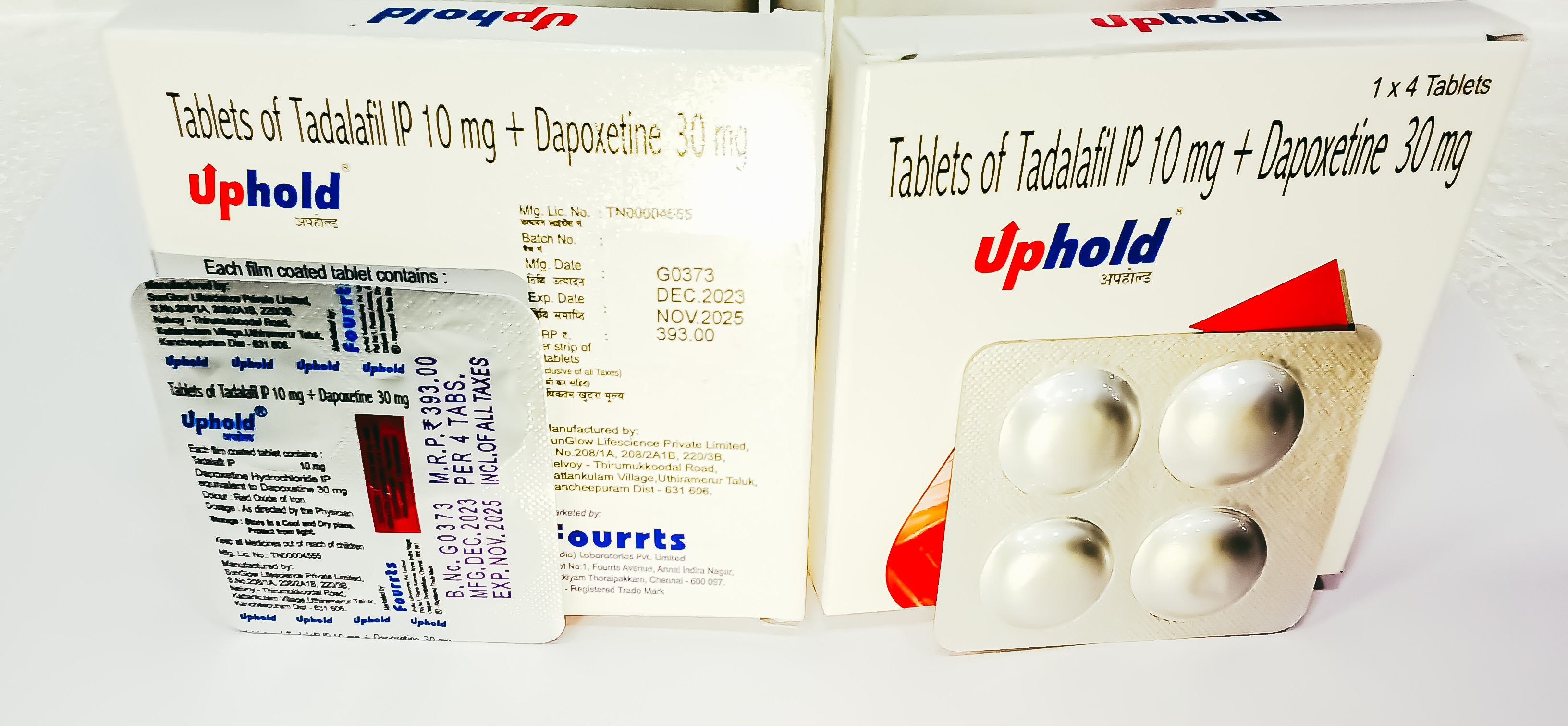 Uphold Tablet - Tadalafil 10mg + Dapoxetine 30mg | Treatment For Premature Ejaculation, 4 Tablets Per Strip, Doctor Prescribed