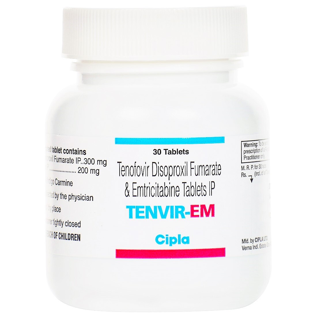 Tenvir-em Tablet - Emtricitabine 200mg + Tenofovir Disoproxil Fumarate 300mg | Antiretroviral Treatment For Hiv Control, Immune System Support