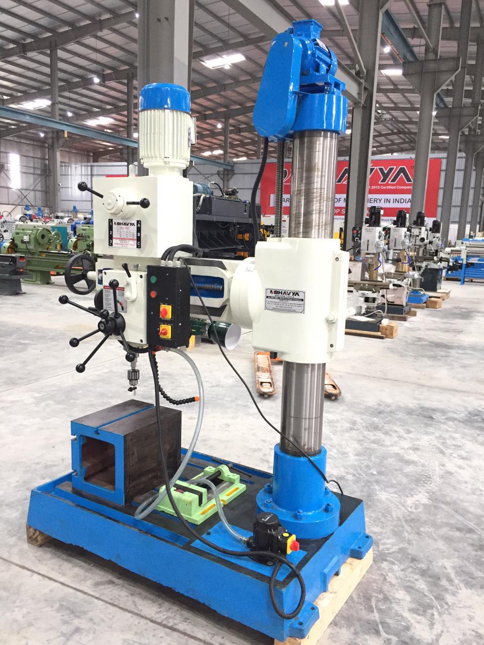 All Geared Radial Drilling Machine - Mild Steel Maximum Drilling Capacity 50mm Steel 75mm Cast Iron 220-440 Volt Blue And Silver Finish | High Performance Low Maintenance Robust Design