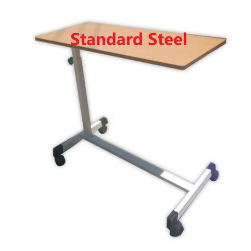 Cardiac Table - Strong Mild Steel Frame, 750x350 mm Laminated Wooden Board, Manually Adjustable Height 820/960 mm | 5 cm Swivel Castors, Epoxy Powder Coated Finish, Supplied in Knock Down Condition