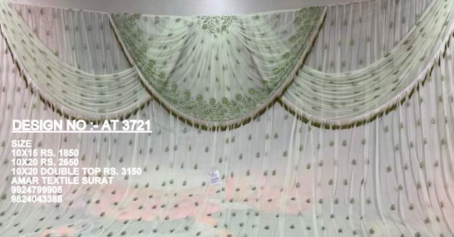 Wedding Parda Decoration - Good Quality, Full Length , Quick Dry & Washable, Embroidered And Printed Patterns, Strong Super Width Design