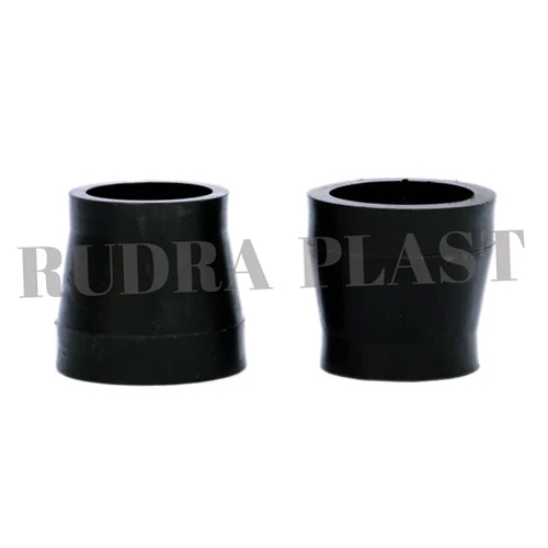 HDPE Reducer - High-Density Polyethylene, 20mm to 315mm Sizes, Black Color, 5mm to 20mm Thickness, Cold Drawn Finish, Warranty Included