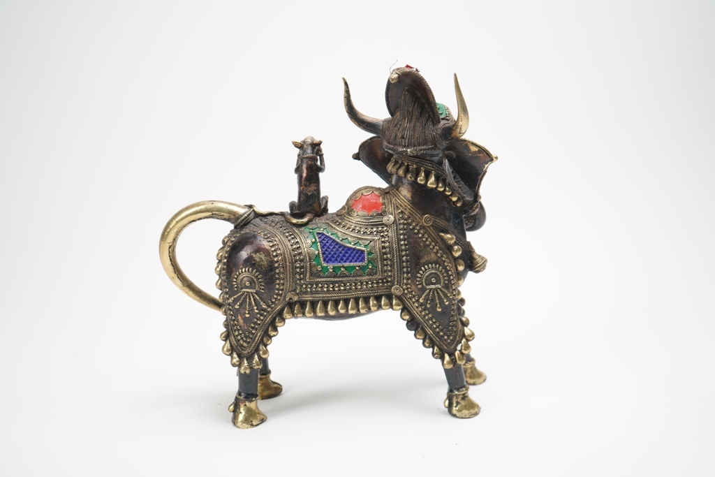 Brass Antique Shiv Nandi - Color: Multi