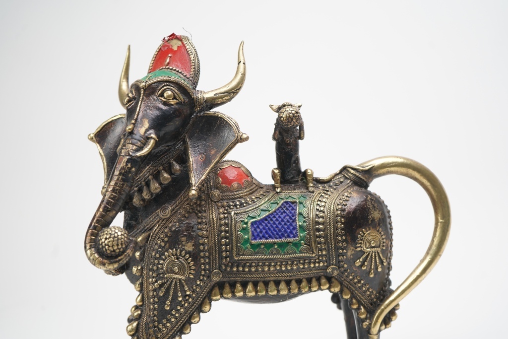Brass Antique Shiv Nandi - Color: Multi