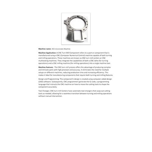 Different Available Cnc Turn Mill Component
