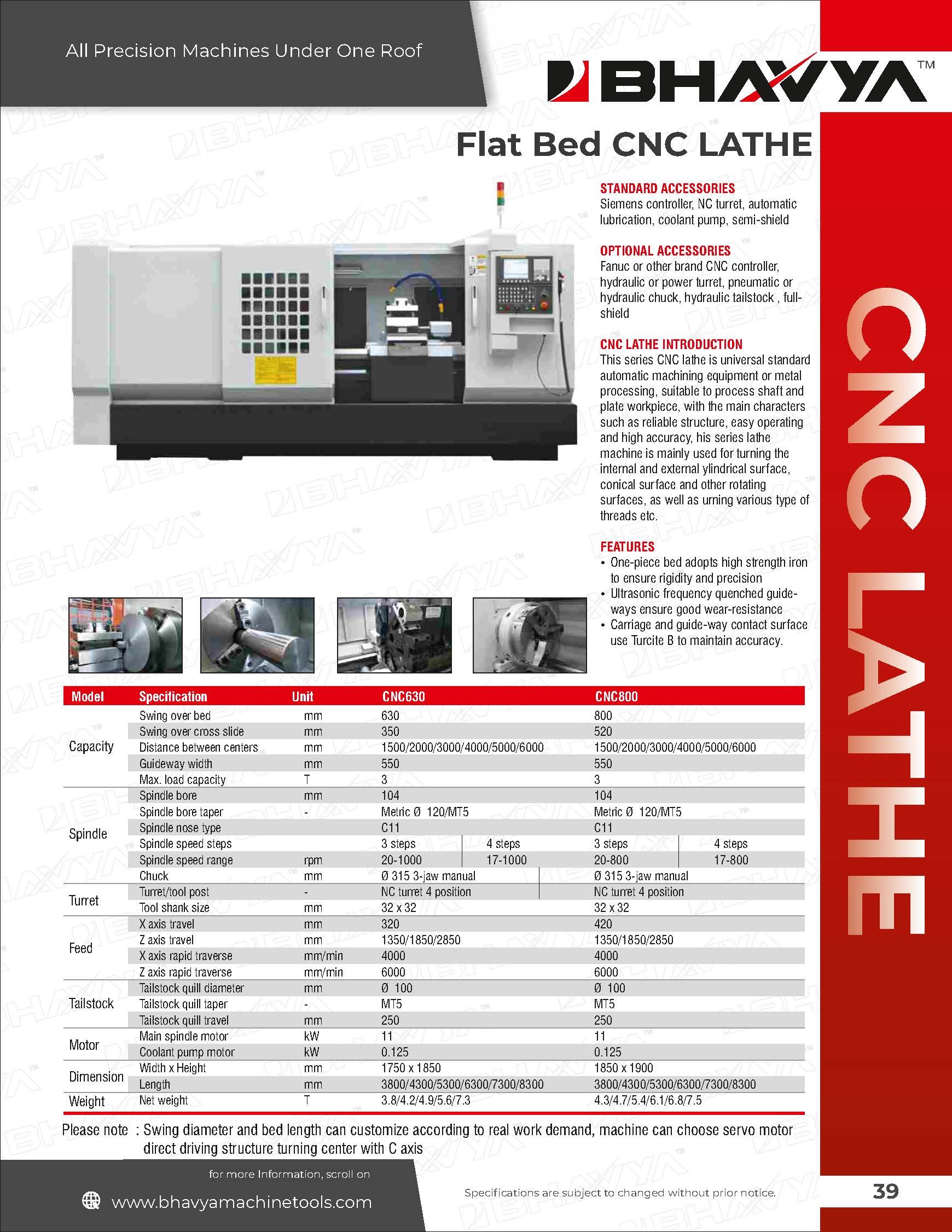 Cke Series Cnc Bed Lathe Machine - Mild Steel, 220-440 Volt Voltage | High Performance, Easy Maintenance, Safety Features Including Emergency Stop