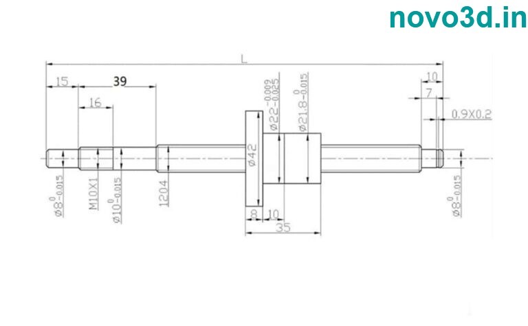 12mm Ball Screw Rod Sfu1204 - Gcr15 Steel, 500mm Length | Precision Engineering, Anti-backlash, Low Friction For Cnc & Diy Projects