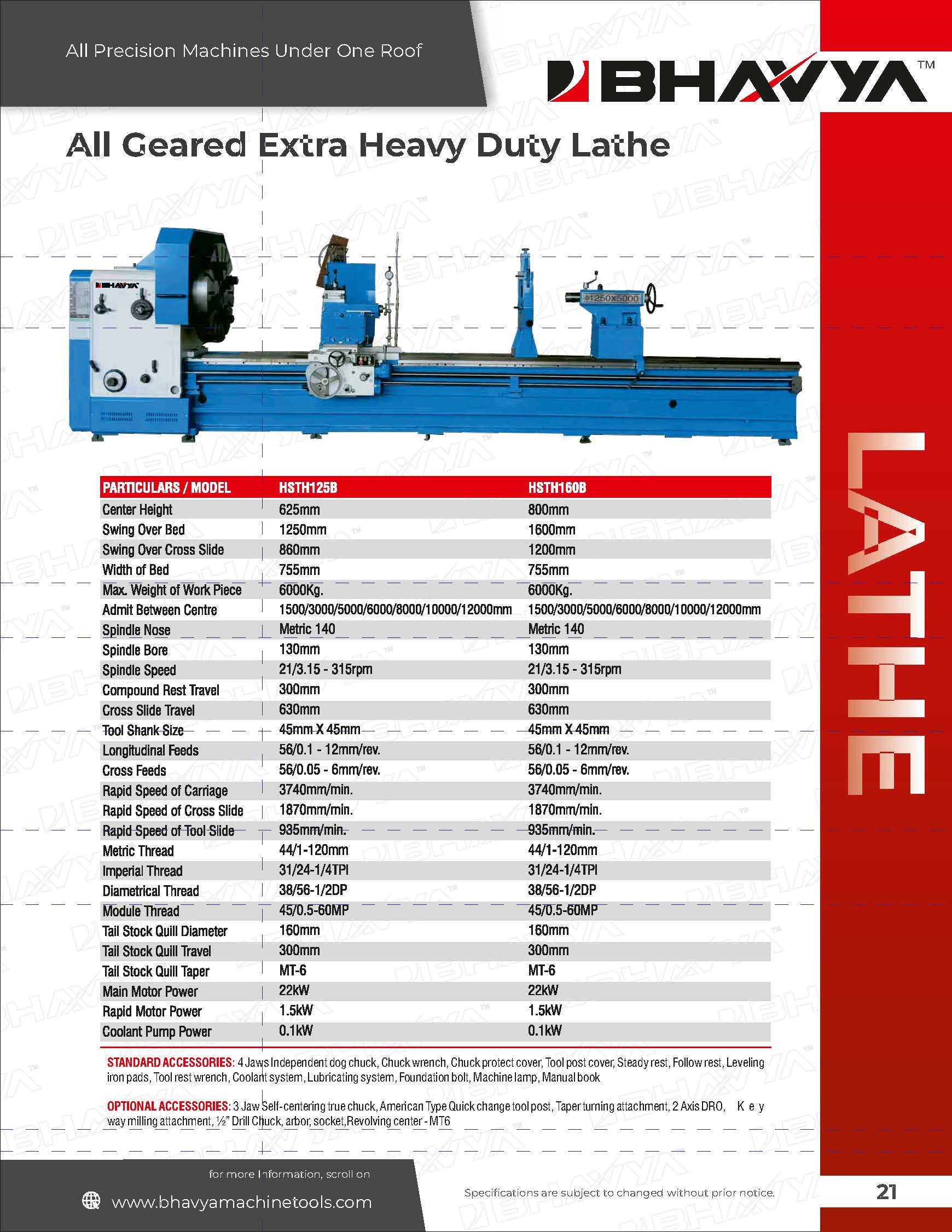 Blue Hst-h Series Extra Heavy Duty Lathe Machine