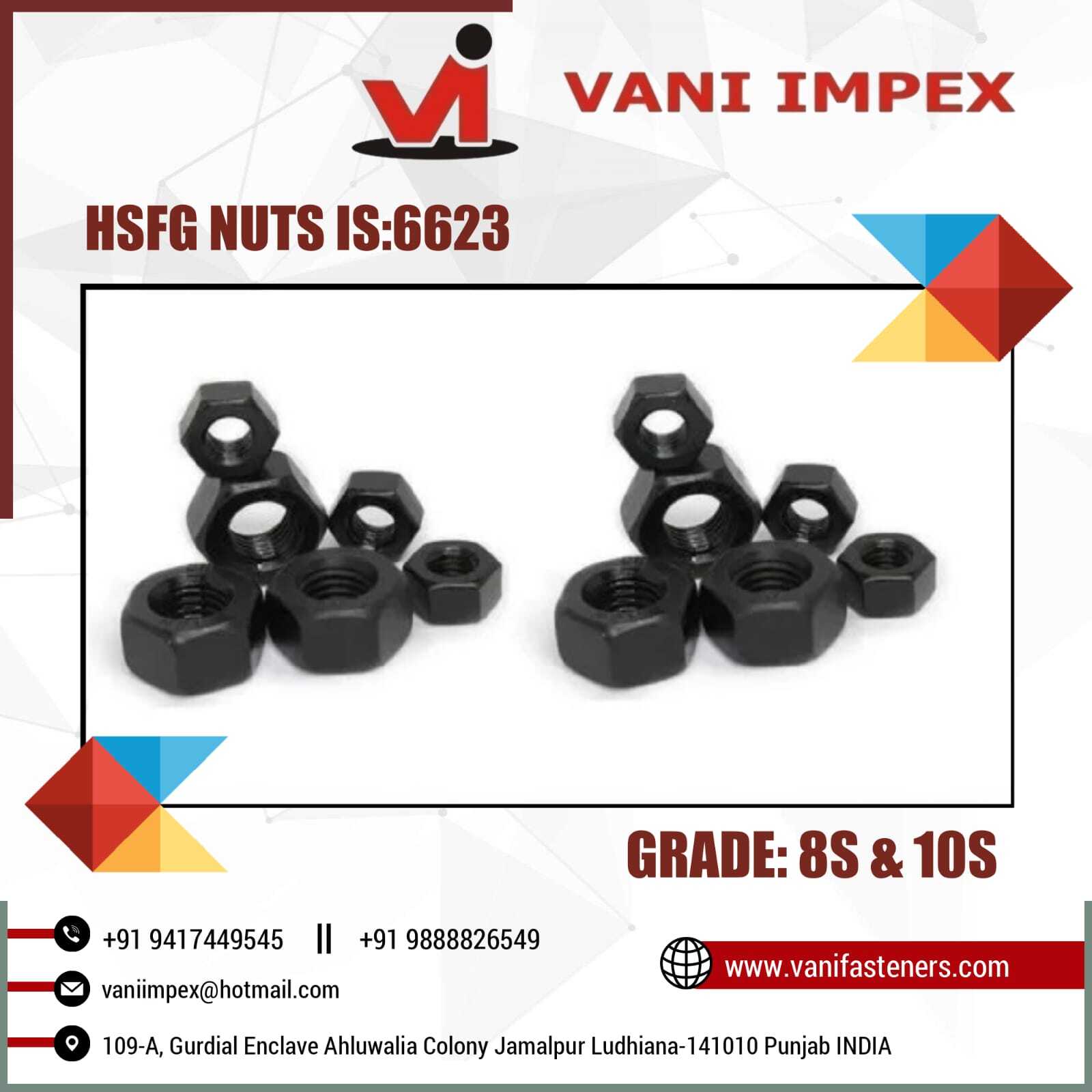 Hsfg Hex Nuts - Application: Structural And Industrial Applications Requiring High Strength