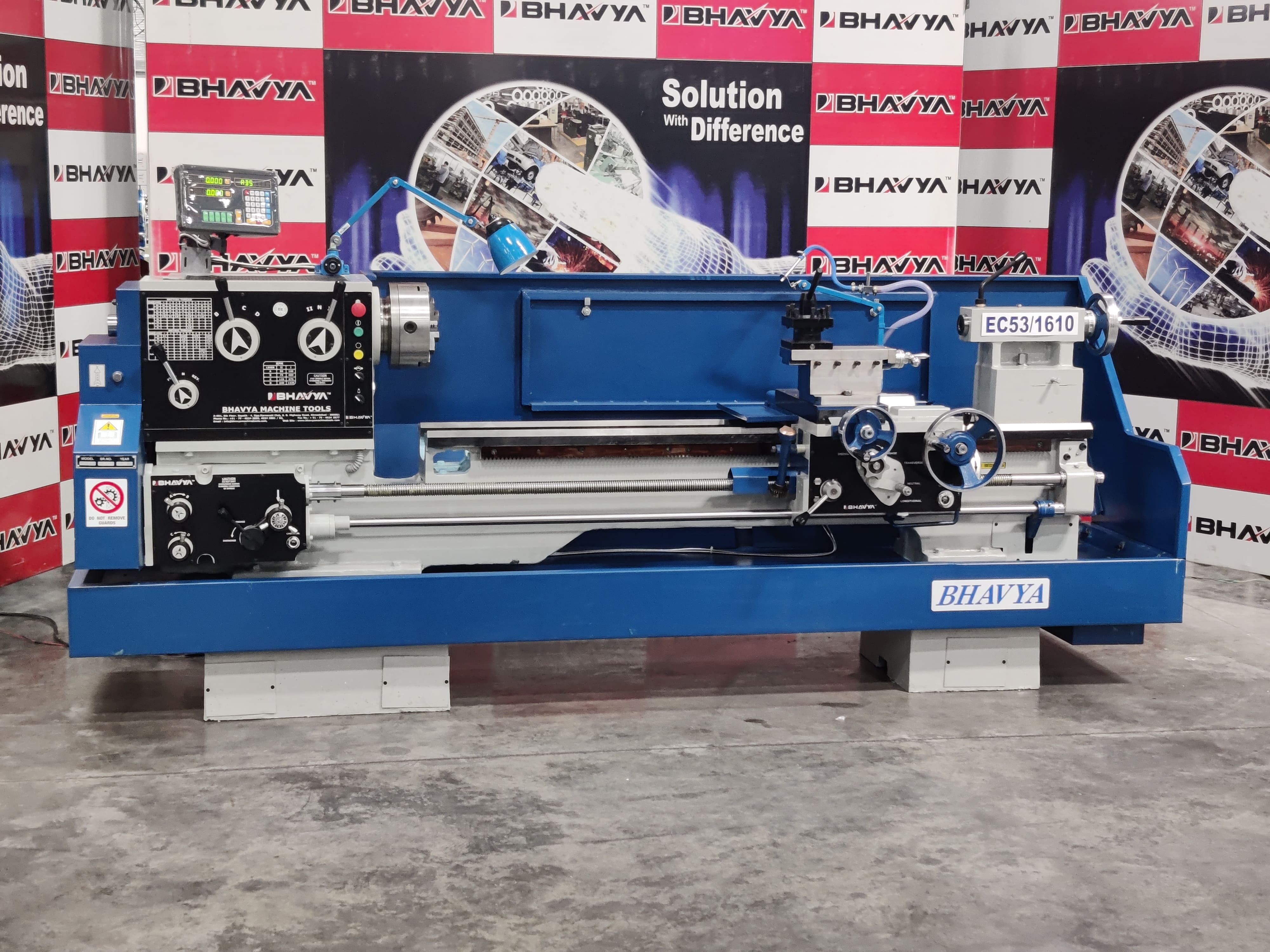 Blue Ec Series Geared Heavy Duty Lathe Machine