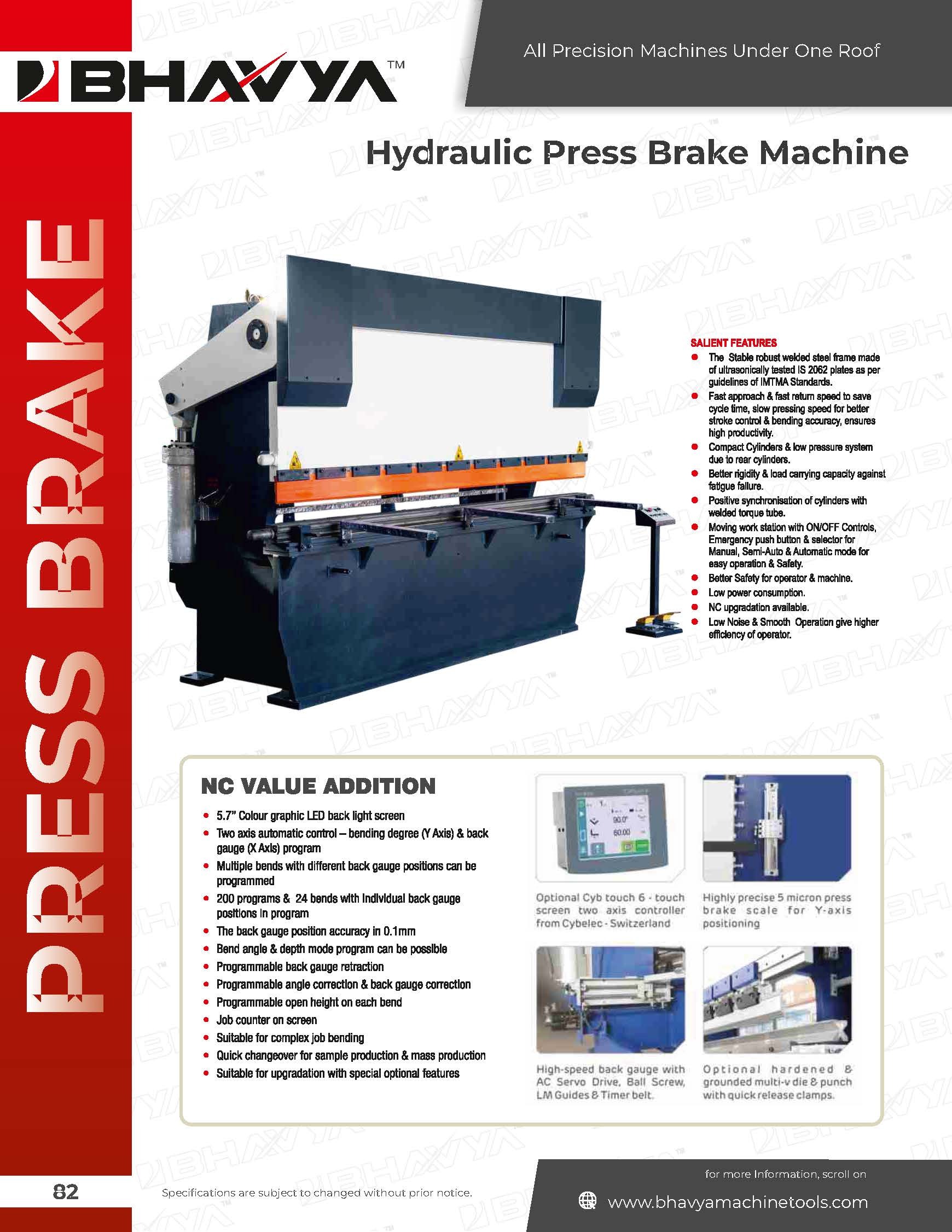 Hydraulic Press Brake Machine - Color: White And Blue