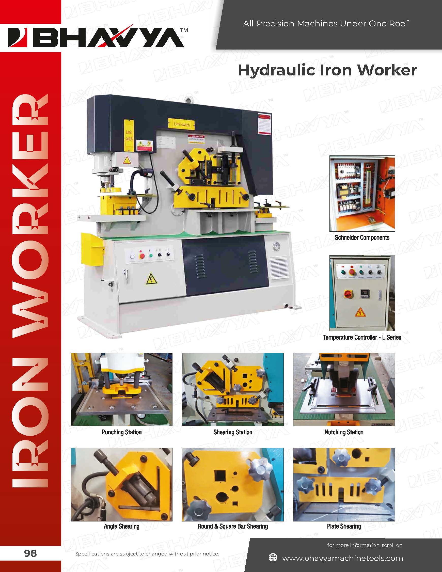 Hydraulic Iron Worker Punching Machine - Color: Black And Yellow