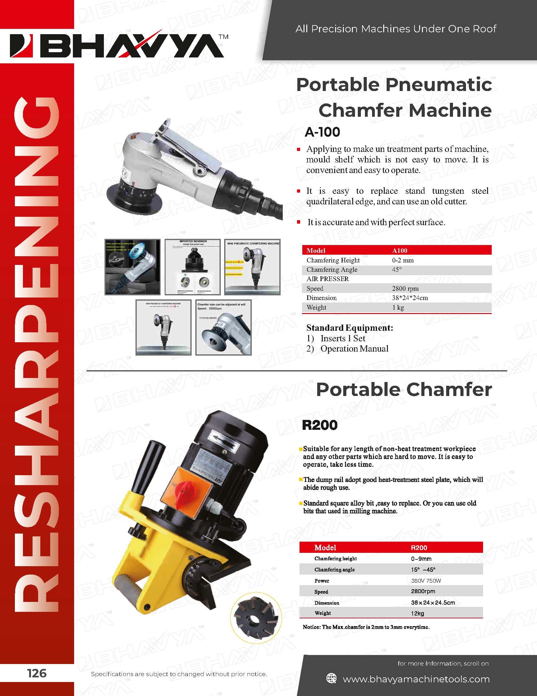 Black And Yellow R200 Portable Chamfer