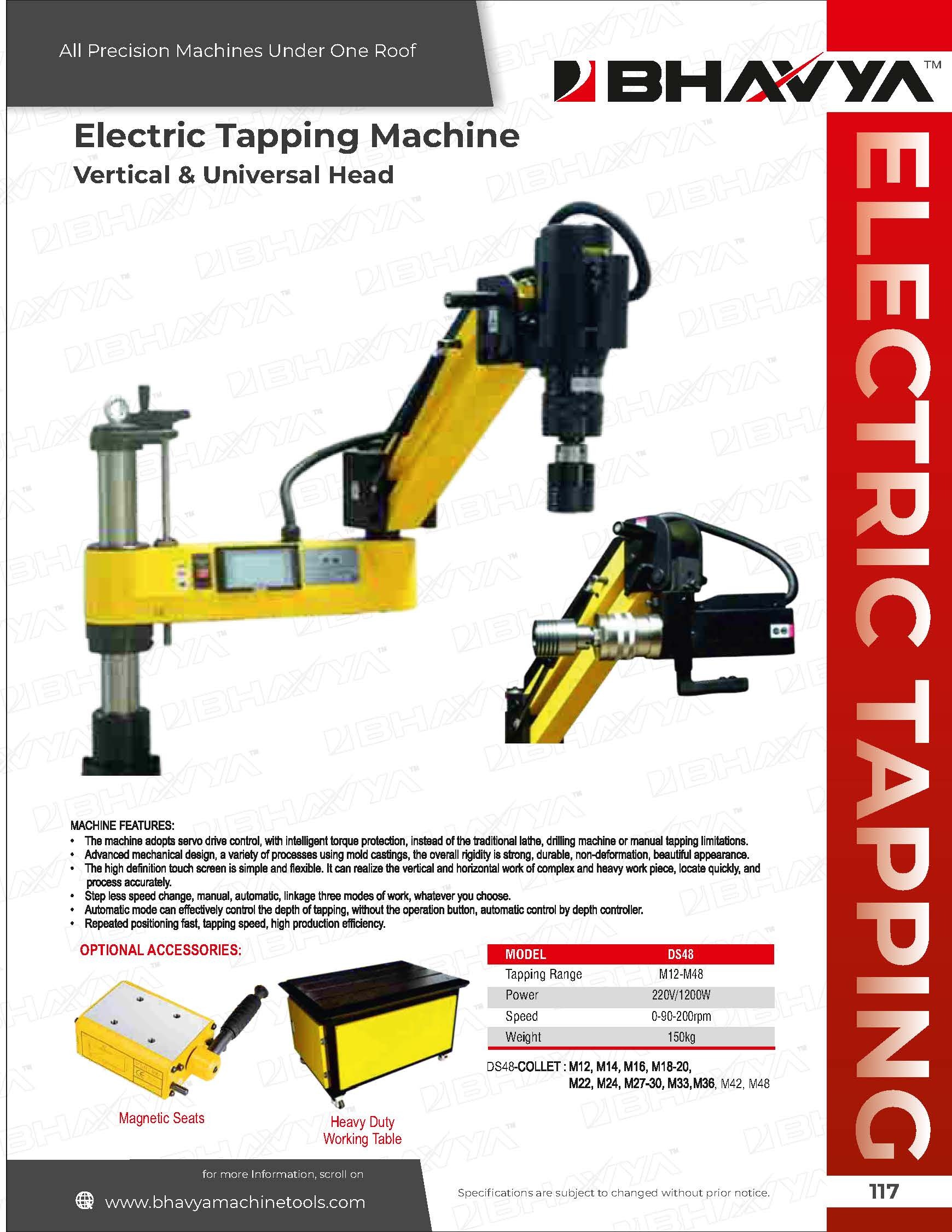 Black And Yellow Electric Tapping Machine