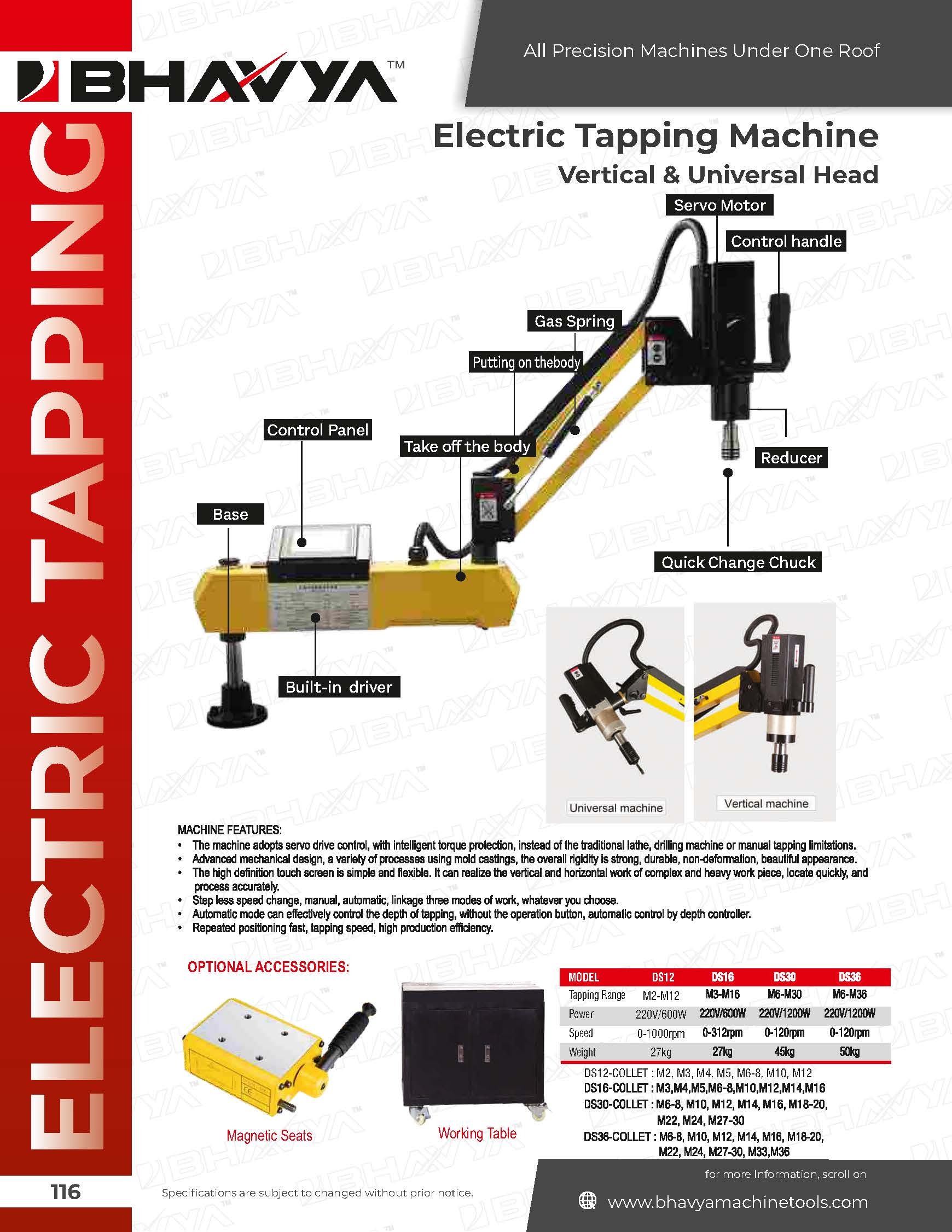 Black And Yellow Electric Tapping Machine
